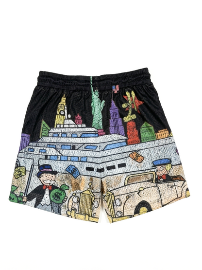 Monopoly Black Mesh Shorts